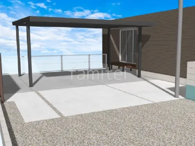 土間コンクリートを延長して駐車スペースを拡大