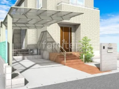 1.5台用カーポート　手すり