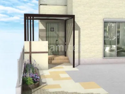 プラスGで玄関まわりの意匠性を高めた門まわりリフォーム