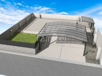 土間コンクリート　タイルアプローチ