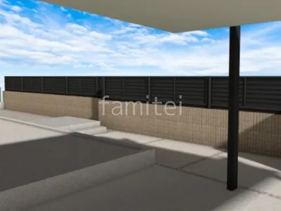 化粧ブロック　目隠しフェンス