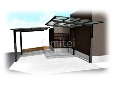 2つのカーポートを組み合わせた車庫まわりリフォーム