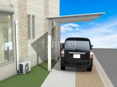 土間コンクリート 人工芝