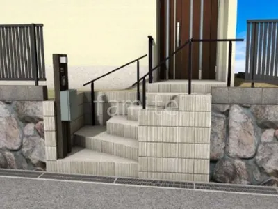 ゆとりのある玄関階段で安全性を高めた門まわりリフォーム