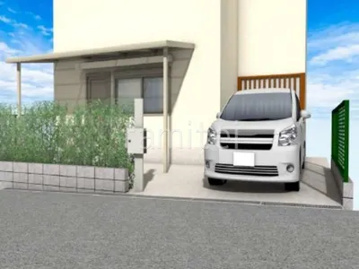 土間コンクリートと機能門柱で利便性を高めた外構リフォーム工事