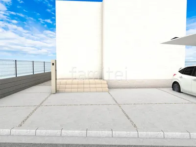 機能門柱 土間コンクリート