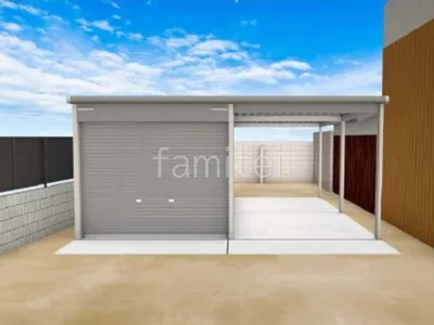 シャッターガレージと目隠しフェンスで防犯性の高い外構リフォーム