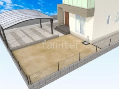 お庭　マサ土敷き