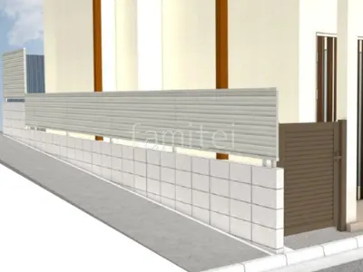 新しいブロックと目隠しフェンスで安全な境界まわりリフォーム