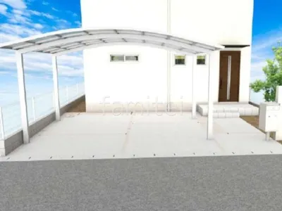 土間コンクリートで雑草対策を施した車庫まわりリフォーム