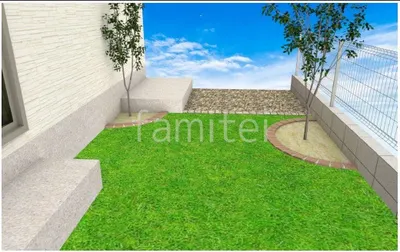 人工芝と土間コンクリート仕上げでメンテナンスフリーなお庭リフォーム