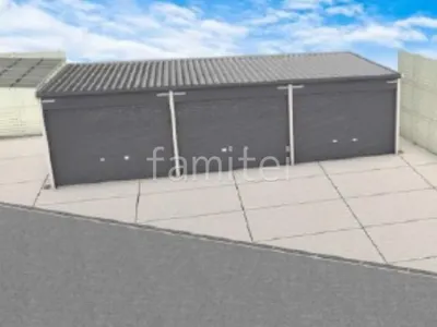 大きなガレージ倉庫と高い目隠しフェンスで車庫まわりリフォーム