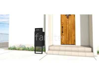 宅配ボックス付き機能門柱