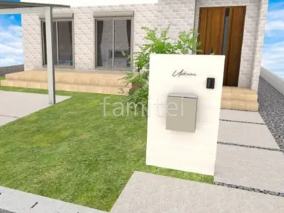 広いタイルデッキで快適にくつろぐ新築ナチュラル オープン外構