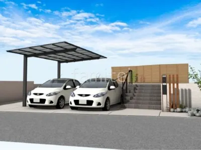 ロックガーデンで自然を楽しむ新築シンプル オープン外構