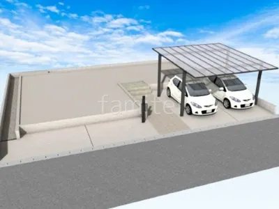 土間コンクリート　タイルアプローチ