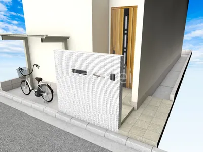 門柱 アプローチ