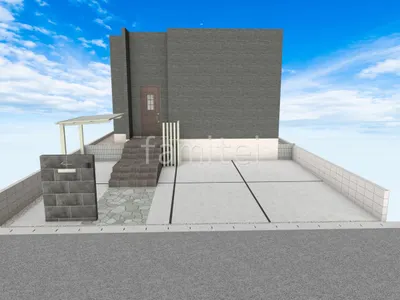 門柱 アプローチ