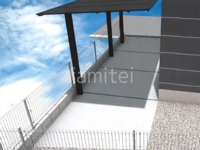 土間コンクリート　伸縮目地　メッシュフェンス