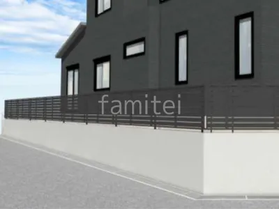 塗装仕上げ　目隠しフェンス