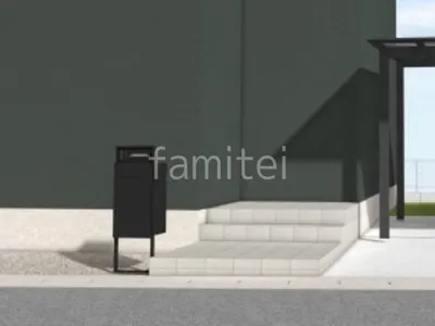 宅配ボックス付き機能門柱