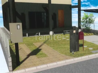 レンガアプローチが温かみのある外構リフォーム