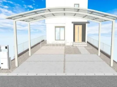 カーポートと土間コンクリートで駐車スペースを広くした車庫まわりリフォーム