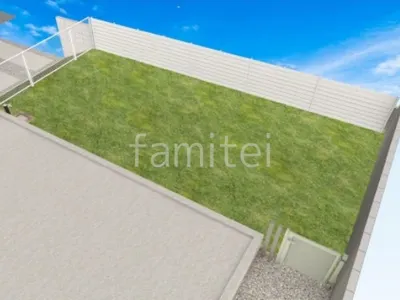 人工芝　目隠しフェンス　片開き門扉