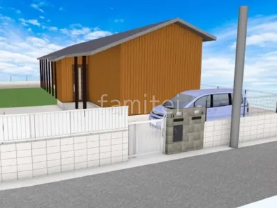 引戸門扉と目隠しフェンスでプライバシーを守る新築ベーシック クローズ外構