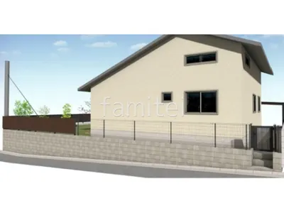 目隠しフェンス　片開き門扉