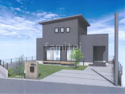 芝とウッドデッキで自然を楽しむ新築ナチュラル オープン外構