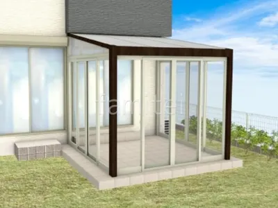 木調のガーデンルームが優しい雰囲気のお庭リフォーム工事