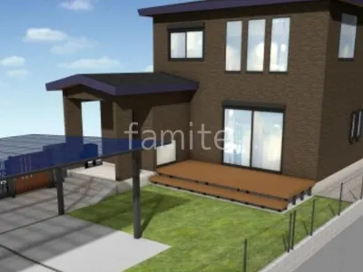 ウッドデッキ　人工芝