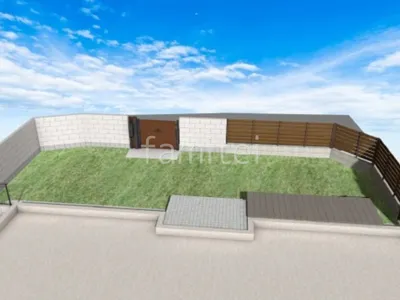 人工芝　ウッドデッキ