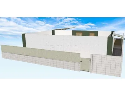 目隠しフェンス　片開き門扉