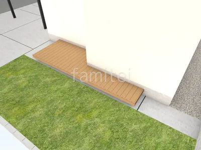 ウッドデッキ 人工芝