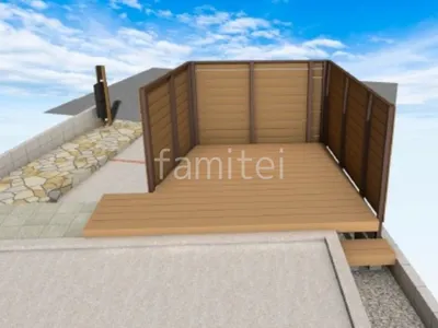 ウッドデッキ 目隠しフェンス