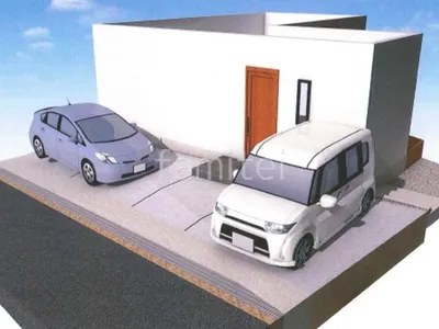 木調のタイルデッキでくつろげる新築ベーシック オープン外構