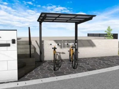 サイクルポート　手すり