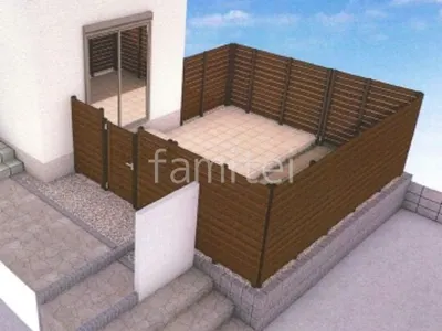 目隠しフェンスとタイル貼りでメンテナンスフリーなお庭リフォーム