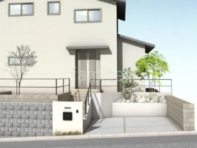 直線デザインのフェンスと手すりで安全な外構リフォーム工事