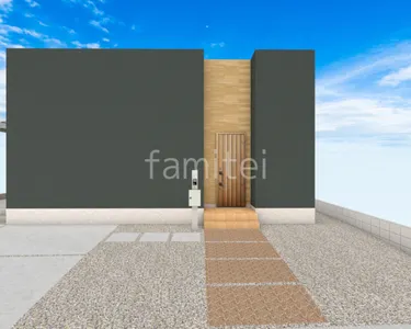 機能門柱 アプローチ