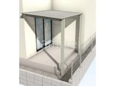 1階用テラス屋根　モルタルステップ