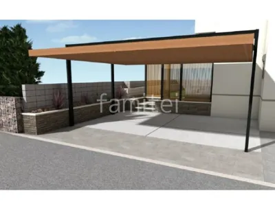 高級感のあるカーポートが印象的な新築ハイクラス オープン外構