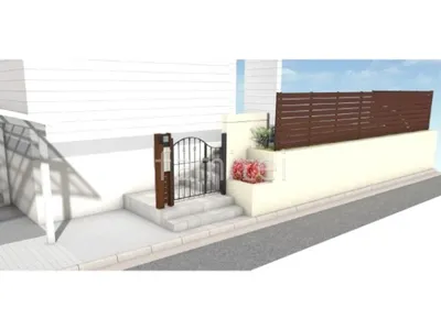 クラシックなデザインの門扉が印象的な外構リフォーム工事