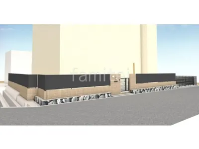 目隠しフェンスと伸縮ゲートで防犯性の高い新築ベーシック クローズ外構