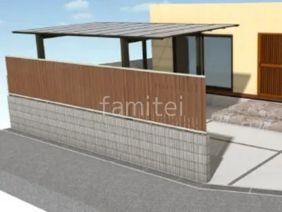 化粧ブロック　目隠しフェンス　土間コンクリート