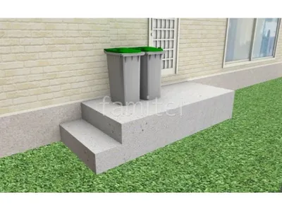 モルタルステップ 人工芝