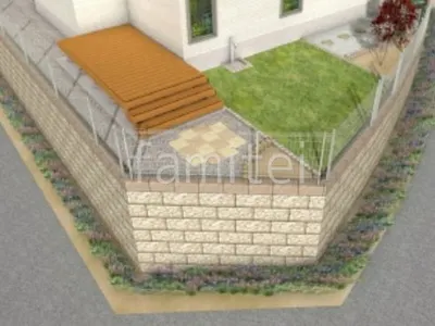 立水栓 人工芝 床タイル貼り