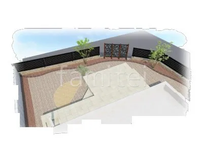 タイルデッキ　シンボルツリー